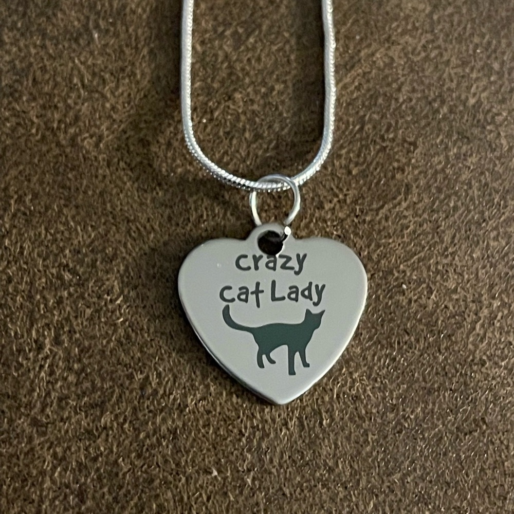 Crazy cat lady necklace